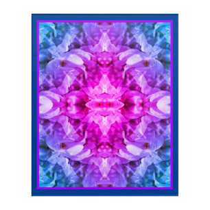 Magnolia Flower Blossoms Tinted Abstract Acrylic Print