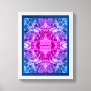 Magnolia Flower Blossoms Tinted Abstract Framed Art