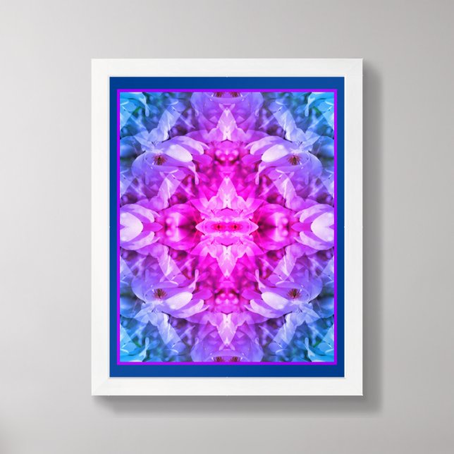 Magnolia Flower Blossoms Tinted Abstract  Framed Art (Framed Front)