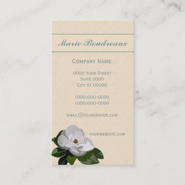 Magnolia Flower Business Business Card (Front)