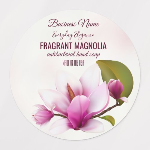Magnolia Flower Business Labels