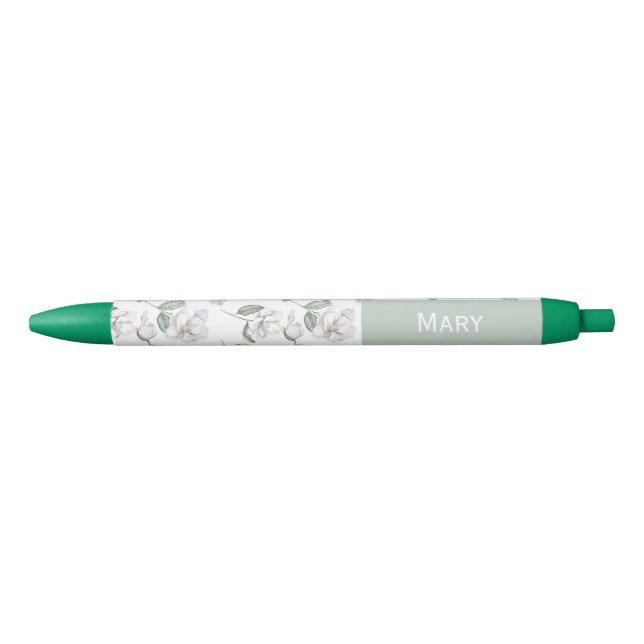 Magnolia Flower Custom Name  Pen (Front)