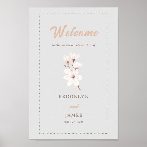 Magnolia Flower Guestbook Sign