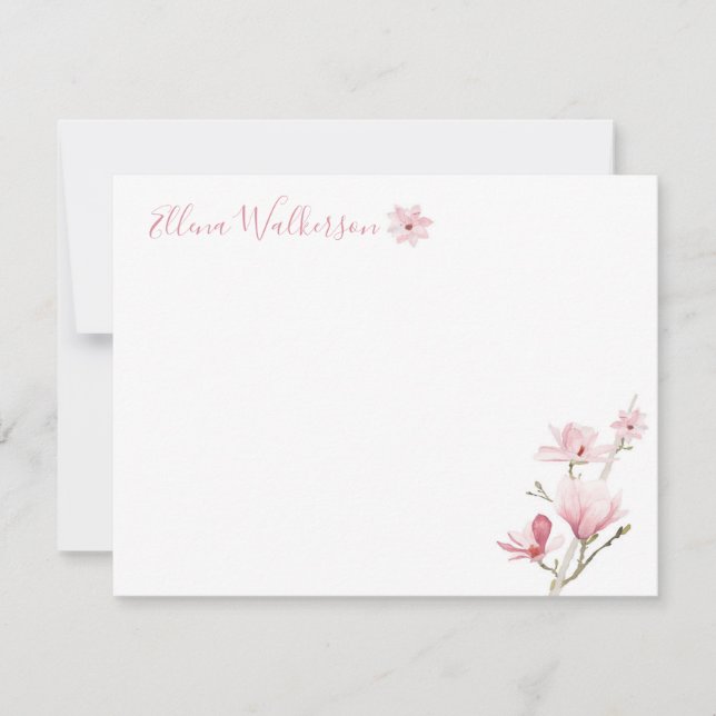 Magnolia Flower Note Card (Front)