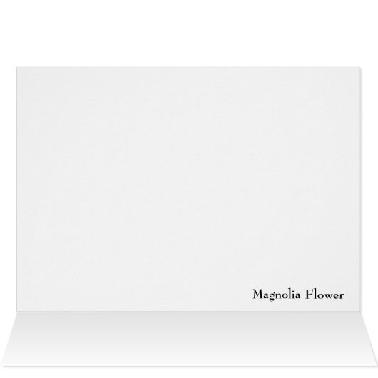 Magnolia Flower on Black (Inside Horizontal (Top))