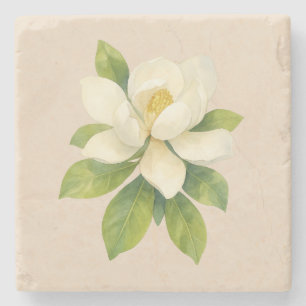 Magnolia Flower Painting Stone Coaster