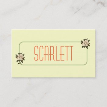 Magnolia Flower Personalized Business Cards by jaisjewels at Zazzle