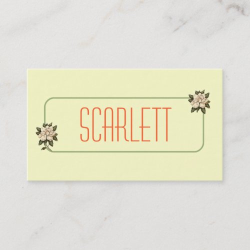 Magnolia Flower Personalized Business Cards
