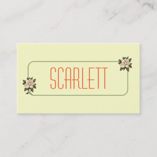 Customizable Magnolia Flower Personalized Business Cards