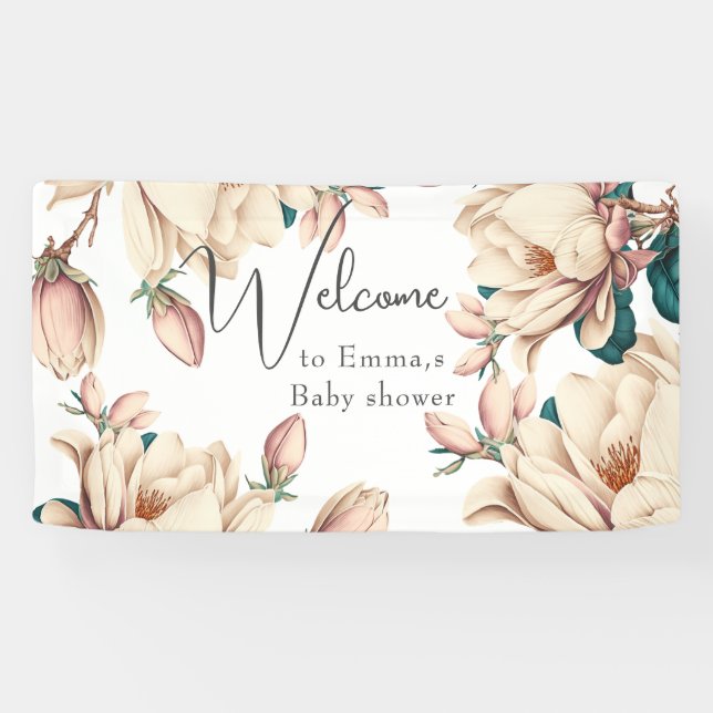 Magnolia flower petals  banner (Horizontal)