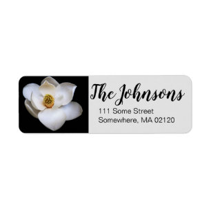 Magnolia Flower Return Address Labels