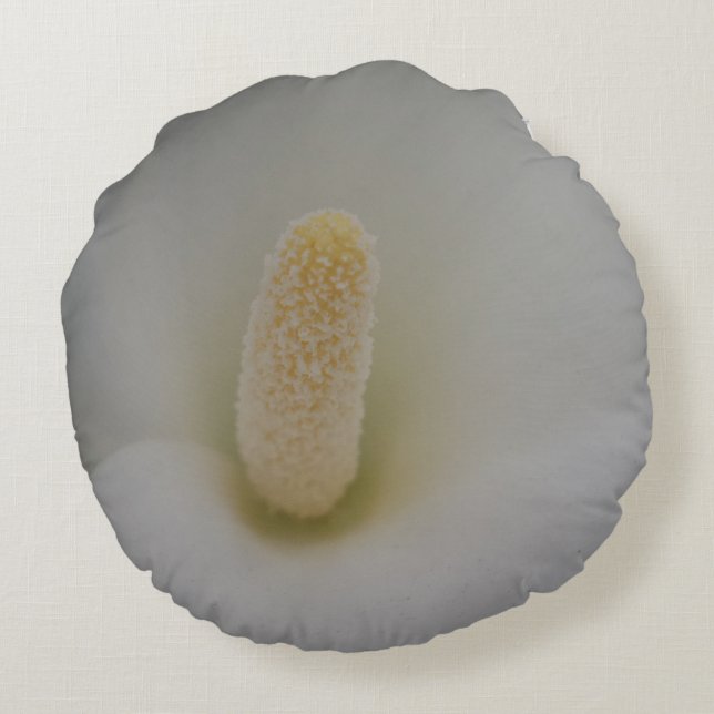 Magnolia Flower Round Pillow (Back)