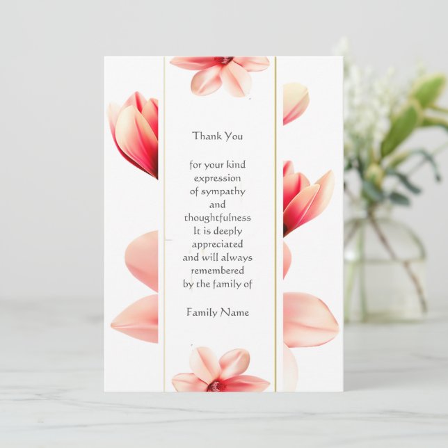 Magnolia Flower Thank You Card (Standing Front)