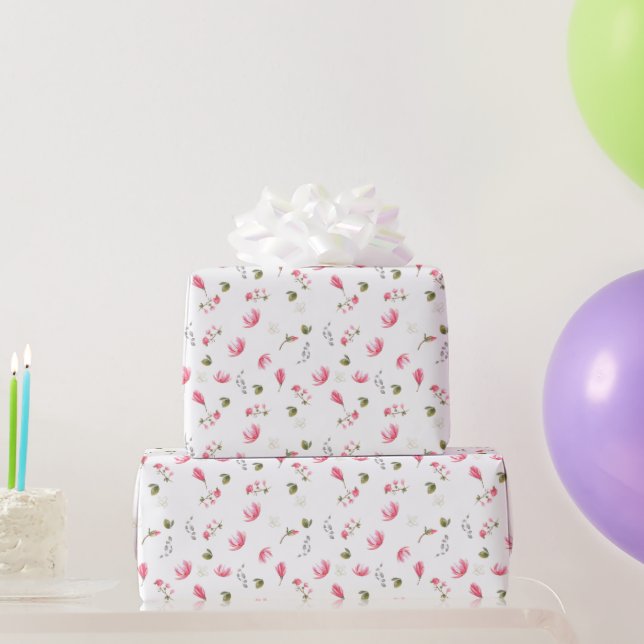 Magnolia flower wrapping paper, pink Magnolia Paper (Party Gifts)