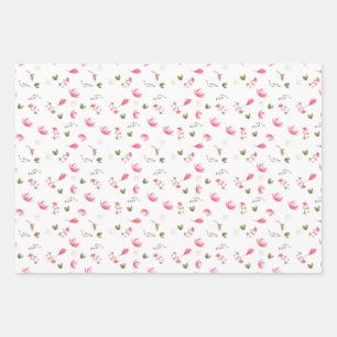 Magnolia flower wrapping paper, pink Magnolias Wrapping Paper Sheets