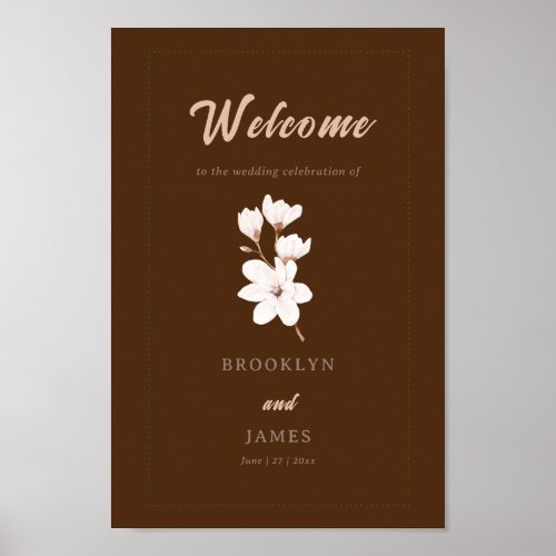 Magnolia Flowers Guestbook Sign