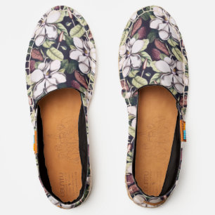 Magnolia Flowers Pattern Espadrilles