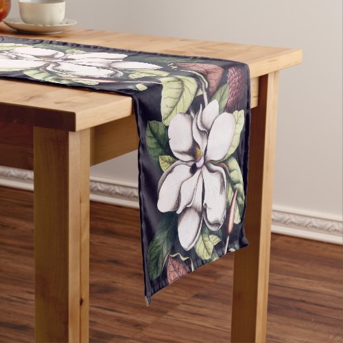 Magnolia Flowers Pattern  Short Table Runner