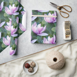 Magnolia Flowers Pattern Wrapping Paper