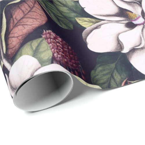 Magnolia Flowers Pattern Wrapping Paper