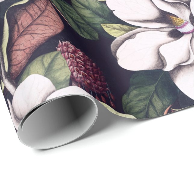 Magnolia Flowers Pattern Wrapping Paper (Roll Corner)