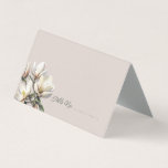 Magnolia Flowers Tented Escort / Place Cards