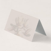 Magnolia Flowers Tented Escort / Place Cards (Back)