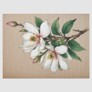 Magnolia Flowers Tissue Paper