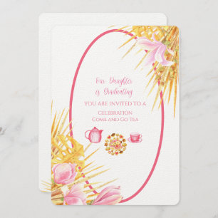 Magnolia Frame Our Daughter Is Graduating Linen I Invitation