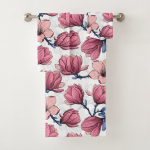 Magnolia garden 2 bath towel set