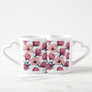 Magnolia garden 2 coffee mug set
