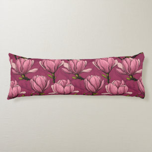 Magnolia garden body pillow