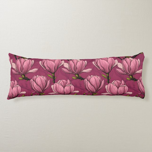 Magnolia garden body pillow (Front)