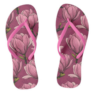 Magnolia garden flip flops