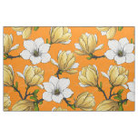 Magnolia garden in yellow fabric