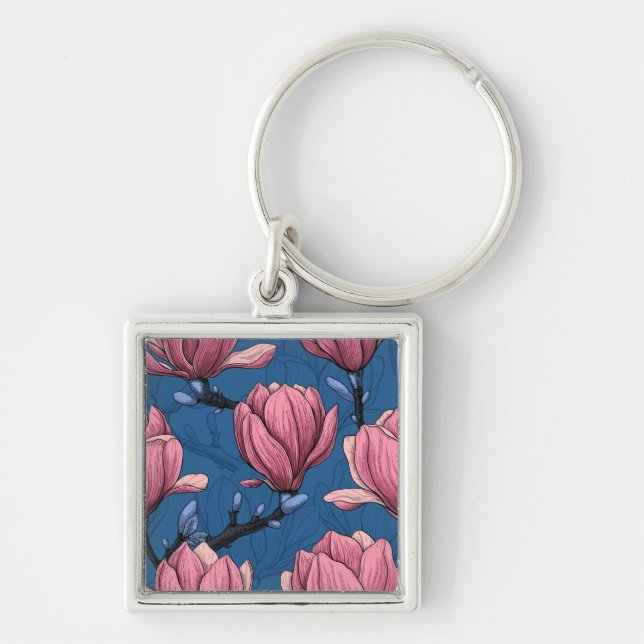 Magnolia garden keychain (Front)