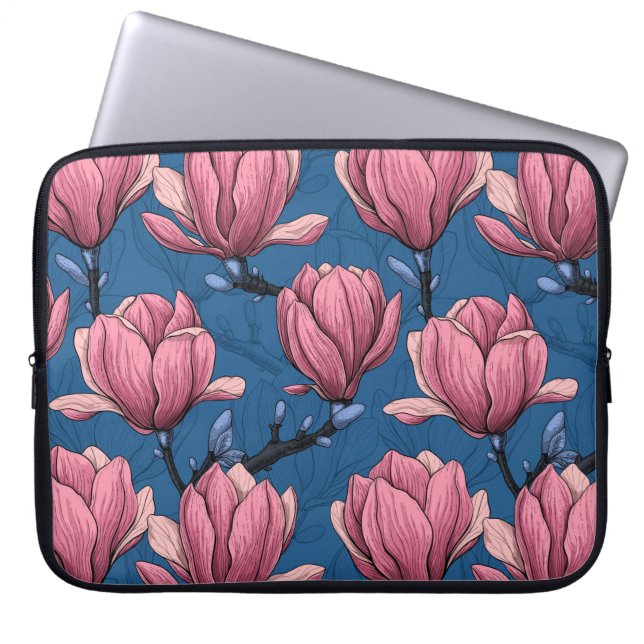 Magnolia garden laptop sleeve (Front)