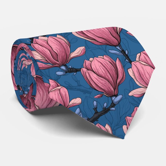 Magnolia garden neck tie (Rolled)