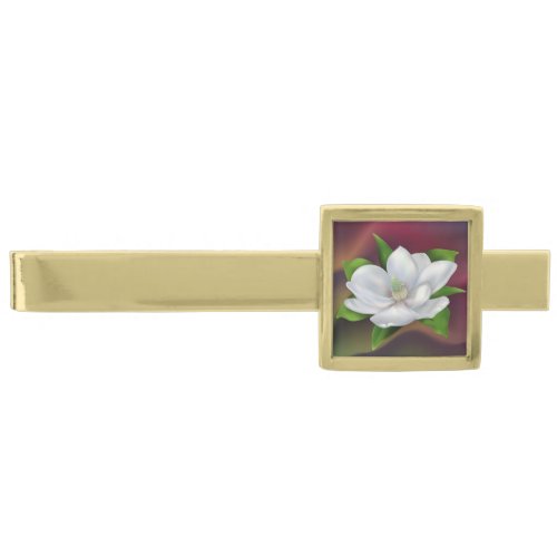 Magnolia Gold Finish Tie Clip