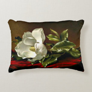 Magnolia Grandiflora-1895-Martin Johnson Heade Accent Pillow