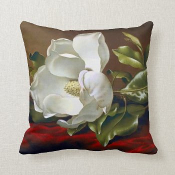 Magnolia Grandiflora Blossom Fine Art Throw Pillow by LeAnnS123 at Zazzle