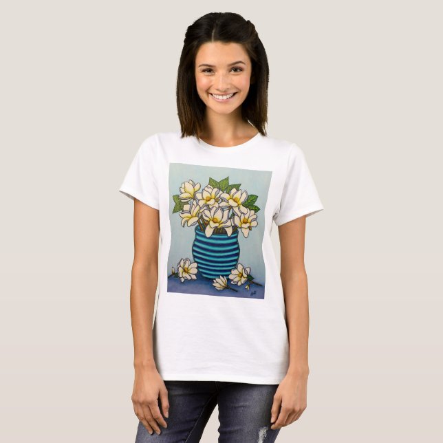 Magnolia Grandiflora T-shirt by Lisa Lorenz (Front Full)