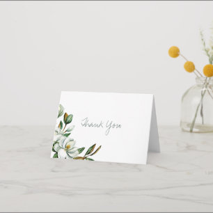 Magnolia Greenery Bridal Shower Thank You Card