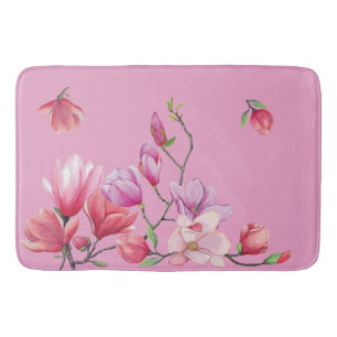 Magnolia In Decorative Classic Art On Kobi Color Bath Mat