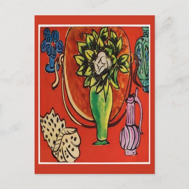 Magnolia in Vase, after Matisse Postcard (Front)