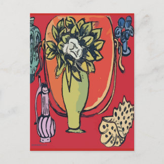 Magnolia in Vase, after Matisse Postcard