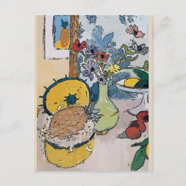 Magnolia in Vase, after Matisse Postcard (Front)