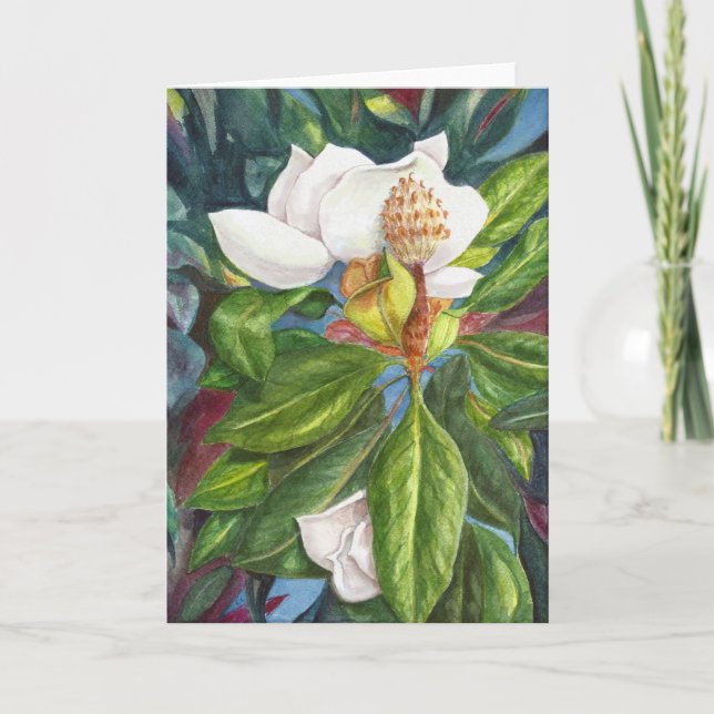 Magnolia Leaves. Greeting Card (Front)