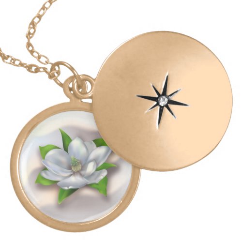 Magnolia Locket Necklace