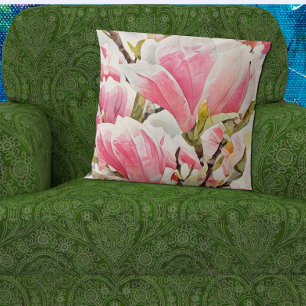 Magnolia Magnificence  Throw Pillow